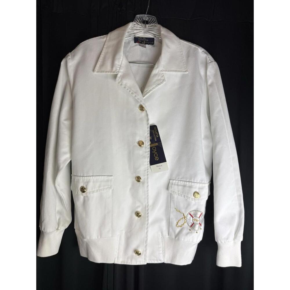 vintage Regatta by Joyce embroidered sailing yachting, Boating jacket white 12